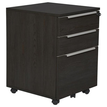 K126 Mobile Pedestal with 3 Drawers in Espresso