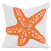 Starfish Makeover, White 16"x16" Cotton Linen Throw Pillows Cover