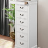 Modern Louis Philippe Lingerie Chest with Hidden Drawer, White