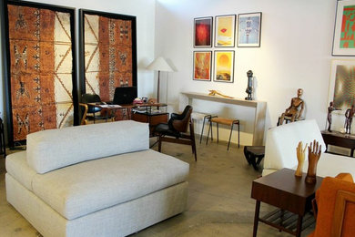 Example of an eclectic home office design in Los Angeles
