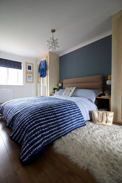 Before After Master Bedroom In Dulux Denim Drift