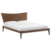 Astra Full Wood Platform Bed, Walnut