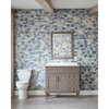 Nature 4 in x 8 in Glass Subway Tile in Cement Blue