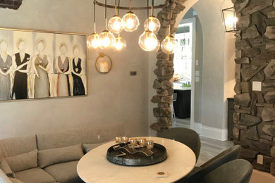 Example of a mountain style wine cellar design in Dallas