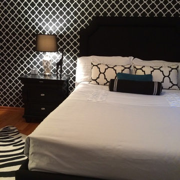 Black and White Guest Room
