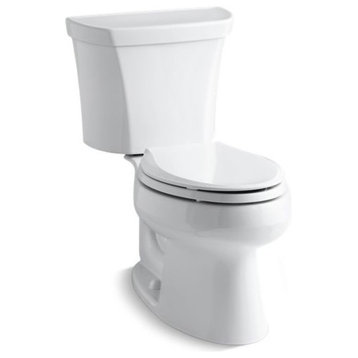 Kohler Wellworth 2-Piece Elongated Dual-Flush Toilet w/ Right-Hand Lever, White