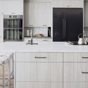 Island Seating & Double Ovens - Textured Laminate Kitchen - Bend, OR