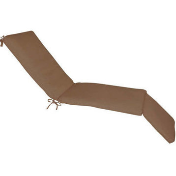 Steamer Lounge Sunbrella Fabric Outdoor Cushion, No Piping, Cabana Regatta