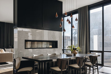 Inspiration for a modern home design remodel in Chicago