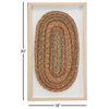 Large Rectangular Shadow Box With Oval Earth Tone Rope Abstract Wall Art