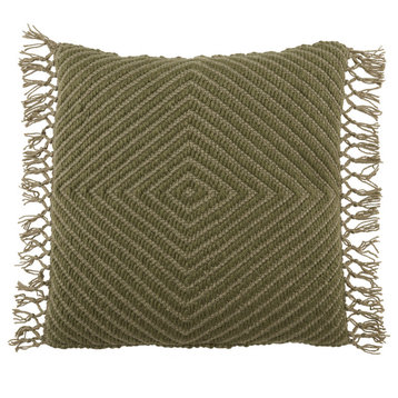 Jaipur Living Maritima Geometric Indoor/Outdoor Pillow, Green