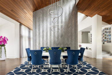 Trendy dining room photo in New York