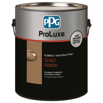 PPG SIK710-110/01 ProLuxe Rubble Solid Matte Wood Finish, Light Base, 1-Gallon