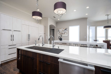 This is an example of an expansive kitchen in Dallas.