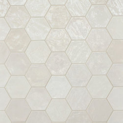 Spark Ivory Glossy Hex - Tile