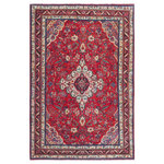 Bareens Designer Rugs - Vintage Antique Heritage Kashan Walsh Wool Rug - Create a new dimension of style in your space with this breath-taking antique hand-knotted rug. This gorgeous hand-knotted rug features all vegetable dyes and 100% wool, adding luxurious texture and appearance. This gorgeous antique rug features an intricate design with a unique detailed border. Featuring an awe-inspiring color pallet and an intricate design handmade by skilled artisans is a great addition to any decor. Bring luxury and extravagance to your living space with this luxurious rug.