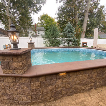 Above Ground Pool Patio - Kings Park, NY #longisland #outdoorliving