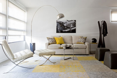 Trendy living room photo in Los Angeles