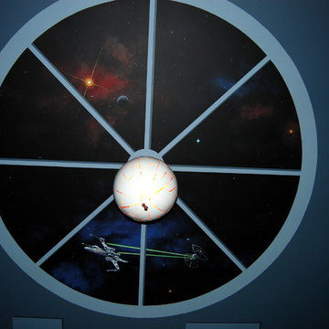 Star Wars: The Force Awakens Murals in a bedroom by Tom Taylor of Mural Art LLC