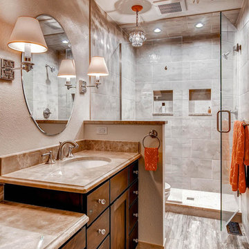Charming Designer Details for this Master Bath