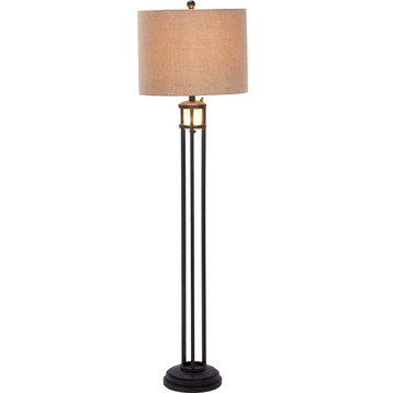 Frosted Glass Floor Lamp - Black, Frosted Glass