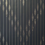 Zambaiti Parati - Herringbone Zig zag lines Chevron Black Bronze Wallpaper, 27 Inc X 33 Ft Roll - Kind: Vinyl Wallpaper on non-woven base