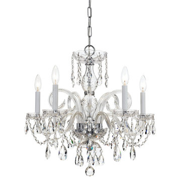 Crystorama 1005-CH-CL-MWP 5 Light Chandelier in Polished Chrome