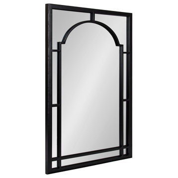 Lyla Metal Framed Arch Mirror, Black 20x32