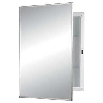 Jensen 781021 Recess 16x22" Reversible Medicine Cabinet With Mirror and Shelves
