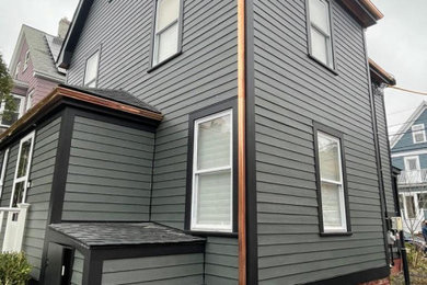 Example of an exterior home design in Boston