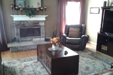 Inspiration for a timeless family room remodel in New York