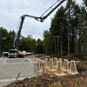 Concrete Block Foundation And Footings With Exterior Waterproofing