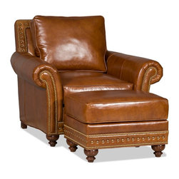 Leather Club Chairs and Ottomans - Products