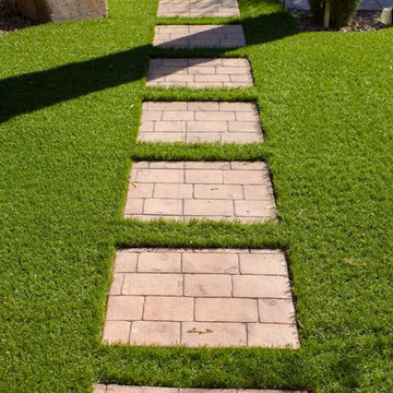 Paver with Artificial Turf