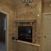 bathroom fireplace