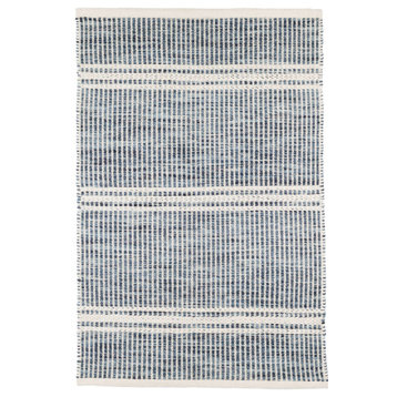 Malta Blue Woven Wool Rug, Runner-2.5'x8'