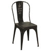 Vous Etes Ici French Iron Rustic Black Cafe Chair