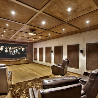 Trendy home theater photo in Ahmedabad