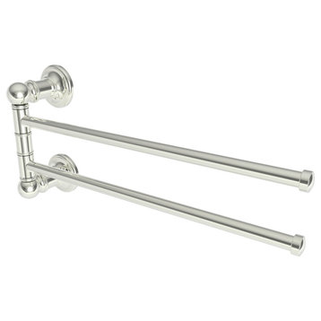 Ginger 4522S 12" Pivoting Double Towel Bar - Polished Nickel