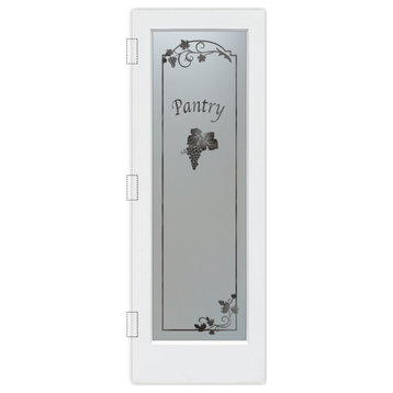 Pantry Door - Grape Cluster Grape Ivy - Primed - 24" x 80" - Book/Slab Door