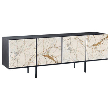 Ombre Sideboard Golden White