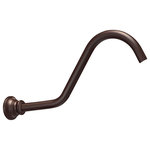 Moen - Moen Waterhill Oil Rubbed Bronze  14" Shower Arm S113ORB - Vintage and full of character, Waterhill bath faucets and accessories bring provincial elegance to today's more traditional homes. Period-era details like a gooseneck spout and top finial give each faucet an authentic feel.