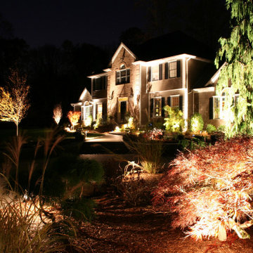 This Landscape and Lighting project Lites up in OVER DRIVE