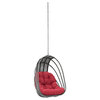 Whisk Outdoor Aluminum Swing Chair Without Stand, Red