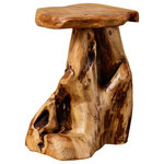 Greenage - Cedar Roots Table Stand, Cedar, 14"x16.5"x19.5" - Bring your home to life using the beauty of nature! Decoratively display a Cedar Roots Table Stand as a stand-alone art piece, prop up plants, books, photos, or personal memorabilia in your home, office, patio, or balcony. A premium piece of functional art that will liven up your space. Your new table stand promotes the natural beauty of Cedar Root. These stands are natural in color and arrive fully assembled, ready for use. Each table stand measures approximately 13.5 x 15.5 x 19 inches. Please be strongly advised that finished measurements may vary 1-2 inches due to the unique patterns of cedar root. Your family and friends will appreciate the uniqueness of the contrasting colors of red and brown streaks atop the natural wood grains, knots, and burls. Make a bold statement and show your thoughtfulness with this amazingly unique gift idea! Skilled partisans hand-pick and sand down each slab of wood, preserving the natural shape, wood grain patterns, and color. Built sturdy with a solid, wood stump base offering a weight capacity of 300 pounds. Each piece of wood undergoes a multi-step process that includes recombination, polishing, painting, and waxing and finished with a natural lacquer. CARE: With an ultra-soft rag, simply dust the surface of the tabletop and legs. Avoid vigorous scrubbing as cedar is a softwood and can dent and scratch easily. It is also recommended that a sealer be applied occasionally to retain its color and stability. When proper care and weight capacities are followed, you can expect a lifetime of use.
