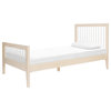 Babyletto Sprout Twin Spindle Platform Bed in Washed Natural and White