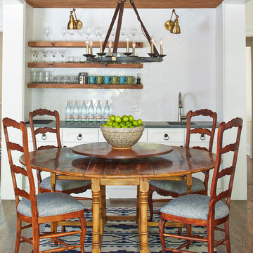 Natural Wood, White and Tile Kitchen