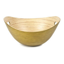 Large Bamboo Mix & Serve Bowl in Lime - Mixing Bowls