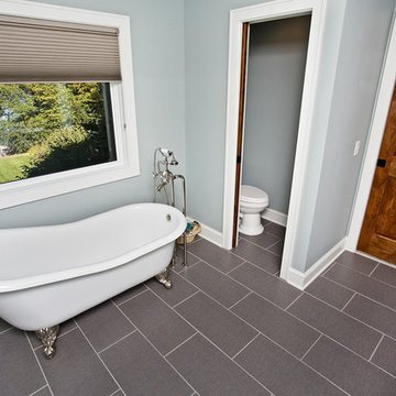 Black and White Master Bathroom – Award-Winning Home Renovation – Lake Mary, MN