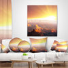 Grand Canyon With Bright Sunset Landscape Printed Throw Pillow, 16"x16"
